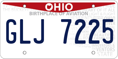 OH license plate GLJ7225