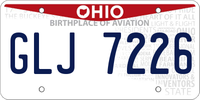 OH license plate GLJ7226