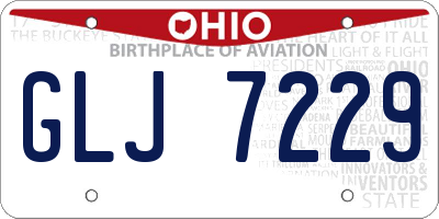 OH license plate GLJ7229