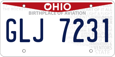 OH license plate GLJ7231