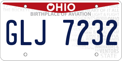 OH license plate GLJ7232