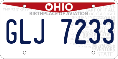 OH license plate GLJ7233