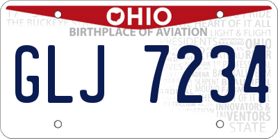 OH license plate GLJ7234