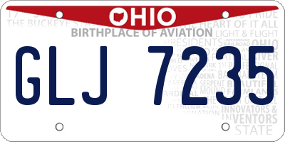 OH license plate GLJ7235
