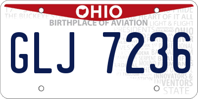 OH license plate GLJ7236