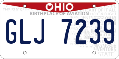 OH license plate GLJ7239