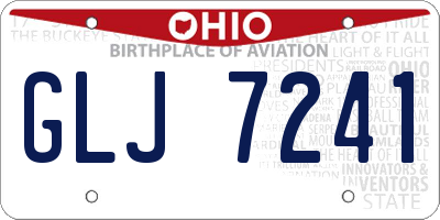 OH license plate GLJ7241