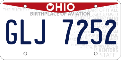 OH license plate GLJ7252