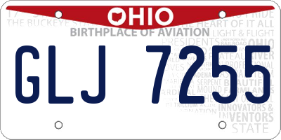 OH license plate GLJ7255