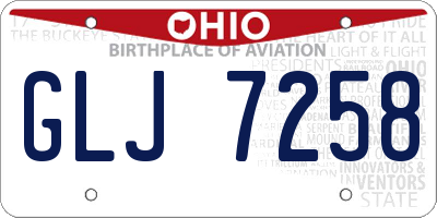 OH license plate GLJ7258