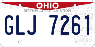 OH license plate GLJ7261