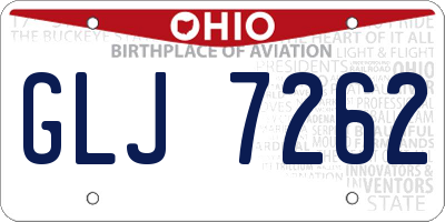 OH license plate GLJ7262
