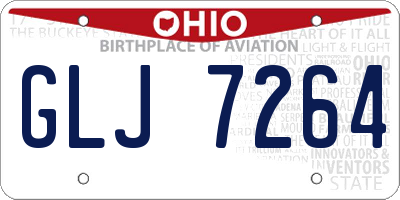 OH license plate GLJ7264