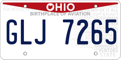 OH license plate GLJ7265