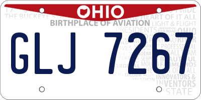 OH license plate GLJ7267