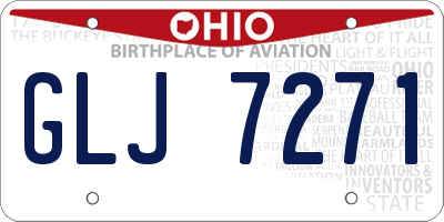 OH license plate GLJ7271