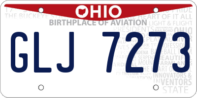 OH license plate GLJ7273