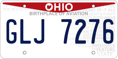 OH license plate GLJ7276