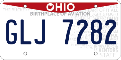 OH license plate GLJ7282