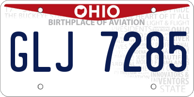 OH license plate GLJ7285