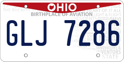 OH license plate GLJ7286