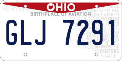 OH license plate GLJ7291