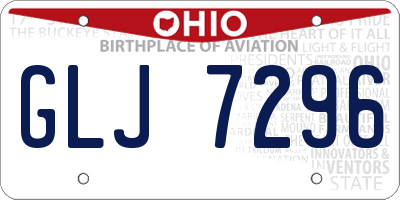 OH license plate GLJ7296