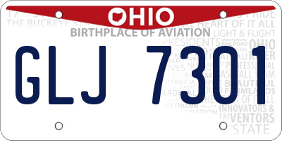 OH license plate GLJ7301