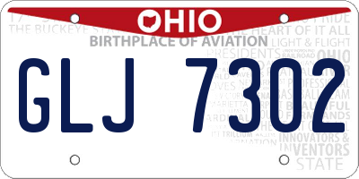 OH license plate GLJ7302