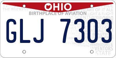 OH license plate GLJ7303