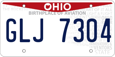 OH license plate GLJ7304