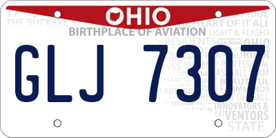 OH license plate GLJ7307
