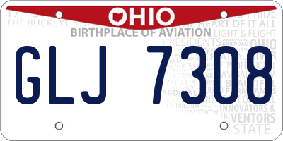 OH license plate GLJ7308