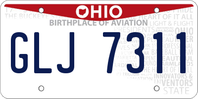 OH license plate GLJ7311