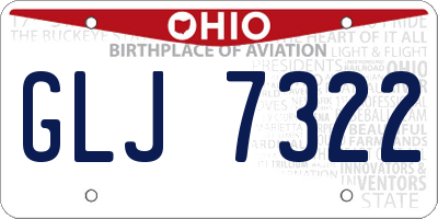 OH license plate GLJ7322