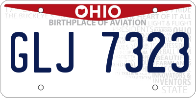 OH license plate GLJ7323