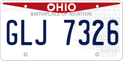 OH license plate GLJ7326