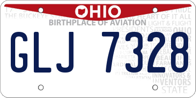 OH license plate GLJ7328