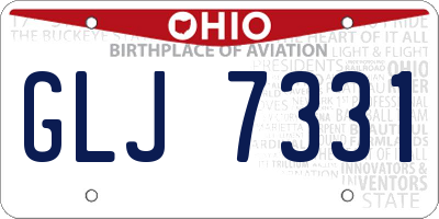 OH license plate GLJ7331