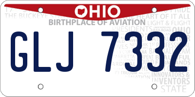 OH license plate GLJ7332