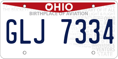 OH license plate GLJ7334