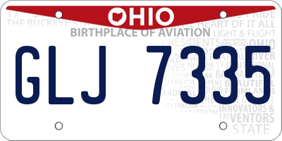 OH license plate GLJ7335