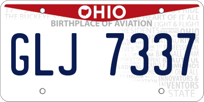 OH license plate GLJ7337