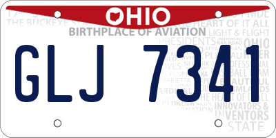 OH license plate GLJ7341