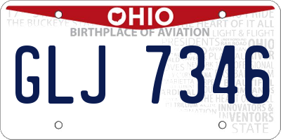 OH license plate GLJ7346