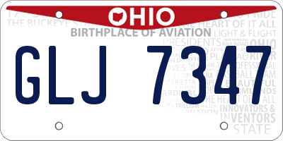 OH license plate GLJ7347