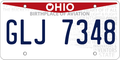 OH license plate GLJ7348