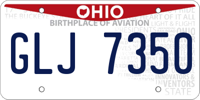 OH license plate GLJ7350