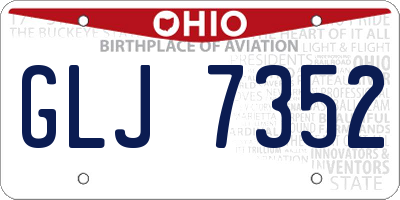 OH license plate GLJ7352