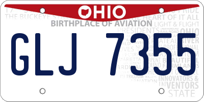 OH license plate GLJ7355